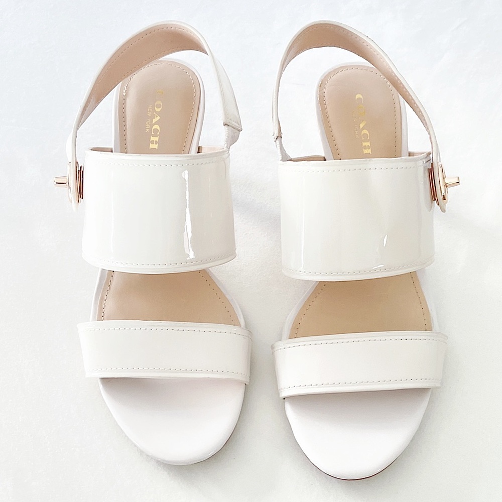Coach Patent Slingback Heeled Sandal - Picture 2 of 7